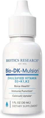 BIOTICS RESEARCH Bio-DK-Mulsion??CEmulsified Liquid Vitamin D and K,D3 Drops 125