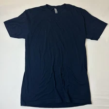 Next Level Shirt Mens Large Navy Blue Crewneck Plain Tee Soft Casual Lightweight