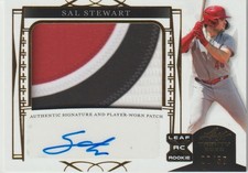 2022 LEAF TRINITY ⚾SAL STEWART⚾ ROOKIE GOLD LOGO AUTO PATCH🔥22/50🔥REDS 💥