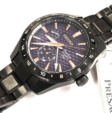 Seiko Presage Sharp-Edge Series Automatic GMT 42mm Watch Retail: 1,400 NEW