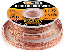 Desoldering Wick Braid 3M/10Ft 2.5Mm, Solder Wick Braid with Flux, No-Clean