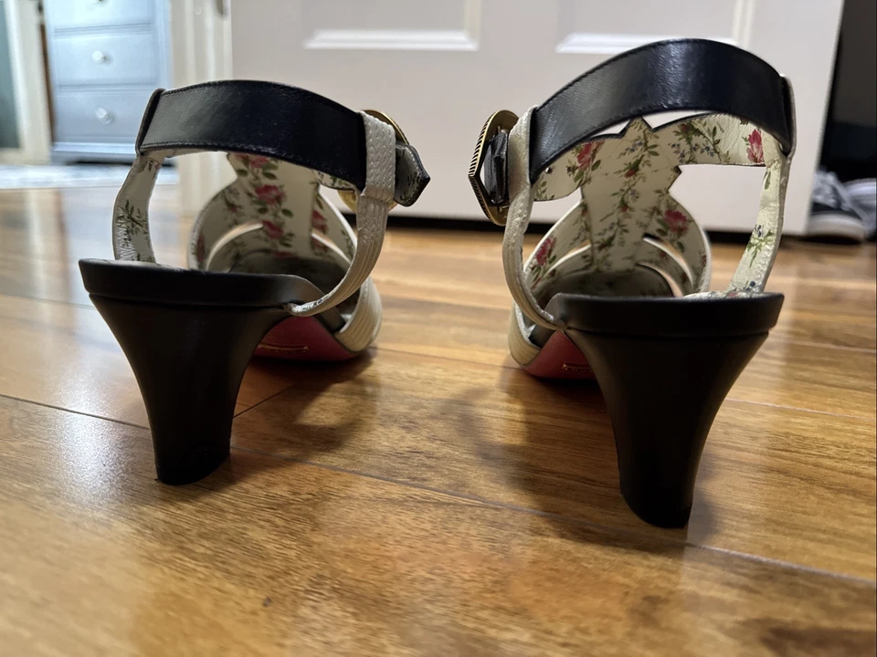 🩷Gucci Black Leather Heel/Pumps 37.5 7.5 37 7 (adjustable) 🩷 - Image 2 of 4