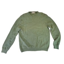 J Crew Men's Crewneck Sweater Light Green Long Sleeve Knit Pullover Top L