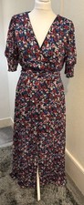 Jubylee Floral Maxi Summer Dress Size M/L Multicoloured Front Split