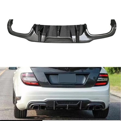 FOR 12-14 MERCEDES-BENZ C63 AMG CARBON FIBER REAR BUMPER DIFFUSER With Mesh