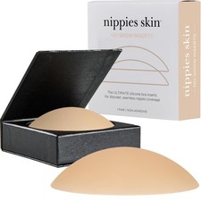 Non-Adhesive Bra Liner Nipple Covers for Women Reusable Silicone No-Show In...