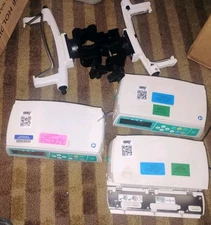 3 Lot B Braun-Infusomat Space Infusion Pump With 2 Pole Clamps As Is 1 Adapter 