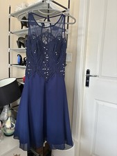 Quiz Clothing Women Navy Blue Dress Size 10 New with Tags Party Occasion Formal