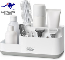 Easystore , Bathroom Storage Caddy Organiser for Bathroom Accessories , Grey/Whi