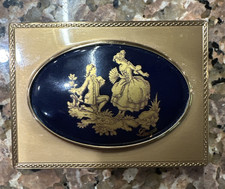 Patrys Powder Compact  1950 s France Gold Ton...