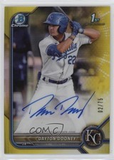 2022 Bowman Chrome Prospect Yellow Refractor 2/75 Dayton Dooney Auto 1gk6