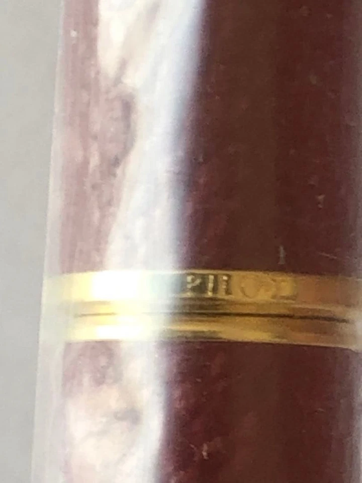 Pluma Estilográfica Pilot Barril Rojo Envuelta Cuero Nº 12 Raro Sin Usar Foto 4 de 4