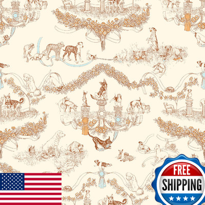 NuWallpaper x Rachel Antonoff Orange Worst in Show Peel & Stick Wallpaper RAS
