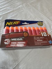 NERF MEGA Power Dart Refill PACK 10 DARTS NEW SEALED RED Darts