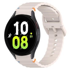 For Samsung Galaxy Watch 5 44mm Stitched Quick Release Silicone Strap
