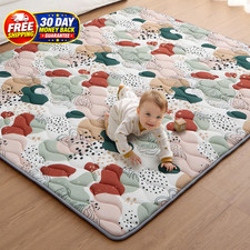 Baby Play Mats for Floor, 71x59 Inch Thicker Foam Playmats for Babies and Toddle