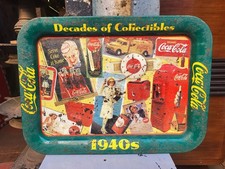 Vintage Altes Original Werbe Dose Zeichen Tablett Coca-Cola Coke Sammlerst&uuml;ck