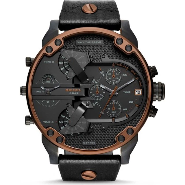 Diesel Orologio Vert In Acciaio Inossidabile Canna Di Fucile Con Tre Lancette Gunmetal 93014038
