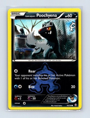 Team Aqua's Poochyena 16/34 Common Double Crisis Pokemon Lightly Played