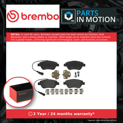 Brake Pads Set fits FIAT QUBO 225 1.4 Front 2009 on 350A1.000 Brembo 71770098