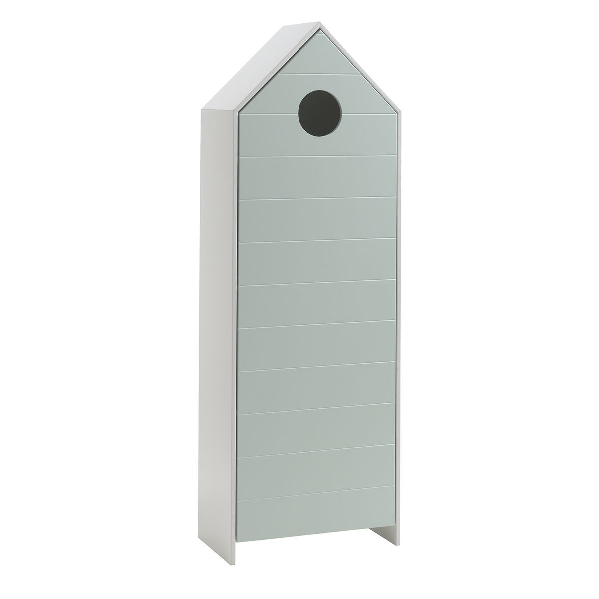 Armoire enfant robuste en bois Casami de 171cm aux finitions menthe mat