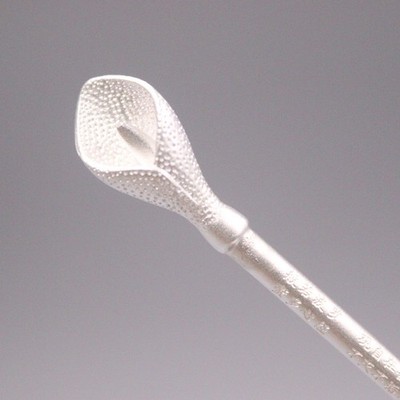 999 Pure Silver Hairpin Chinese Culture Sutra Hair Sticks Flower Hair Pins Clips