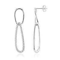 Cavill Ohrringe Damen Zirkon 925 Silber 1,615Ct Oval Ohrstecker Elegant-
