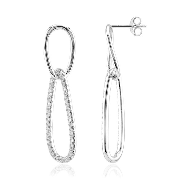 Cavill Ohrringe Damen Zirkon 925 Silber 1,615Ct Oval Ohrstecker Elegant--image
