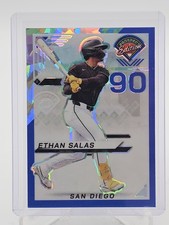 ETHAN SALAS 2025 PANINI PROSPECT EDITION BLUE CRACKED ICE PRIZM /299 Q5677