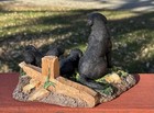 Vintage Black Lab Mother & Pups Sculpture Living Stone Inc  (?) Home Decor — photo 5