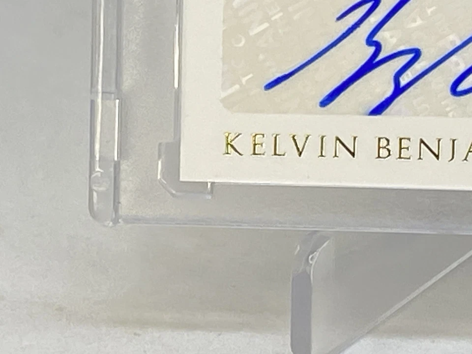 National Treasures Dual AUTO GOLD RC ROOKIE Kelvin Benjamin Funchess #6/10  2015 - Image 3 of 4