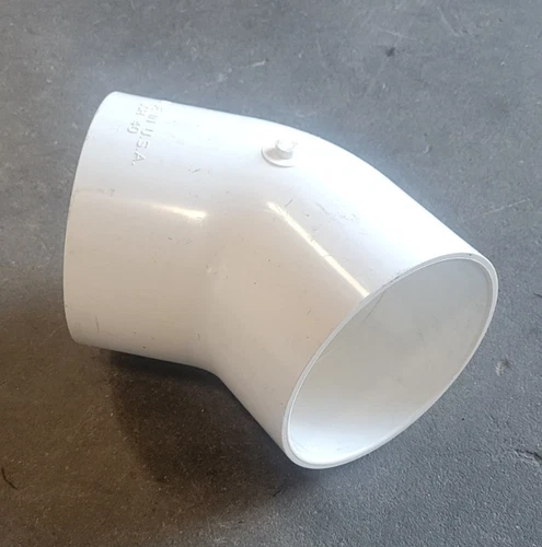 Charlotte Pipe 6 In. Schedule 40 45 Deg. Short Radius DWV PVC Elbow (1/8 Bend)