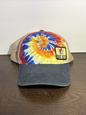 Buc-ee's Hat Cap Snap Back Tie Dye Trucker Mesh Patch Multicolor Adult Festival