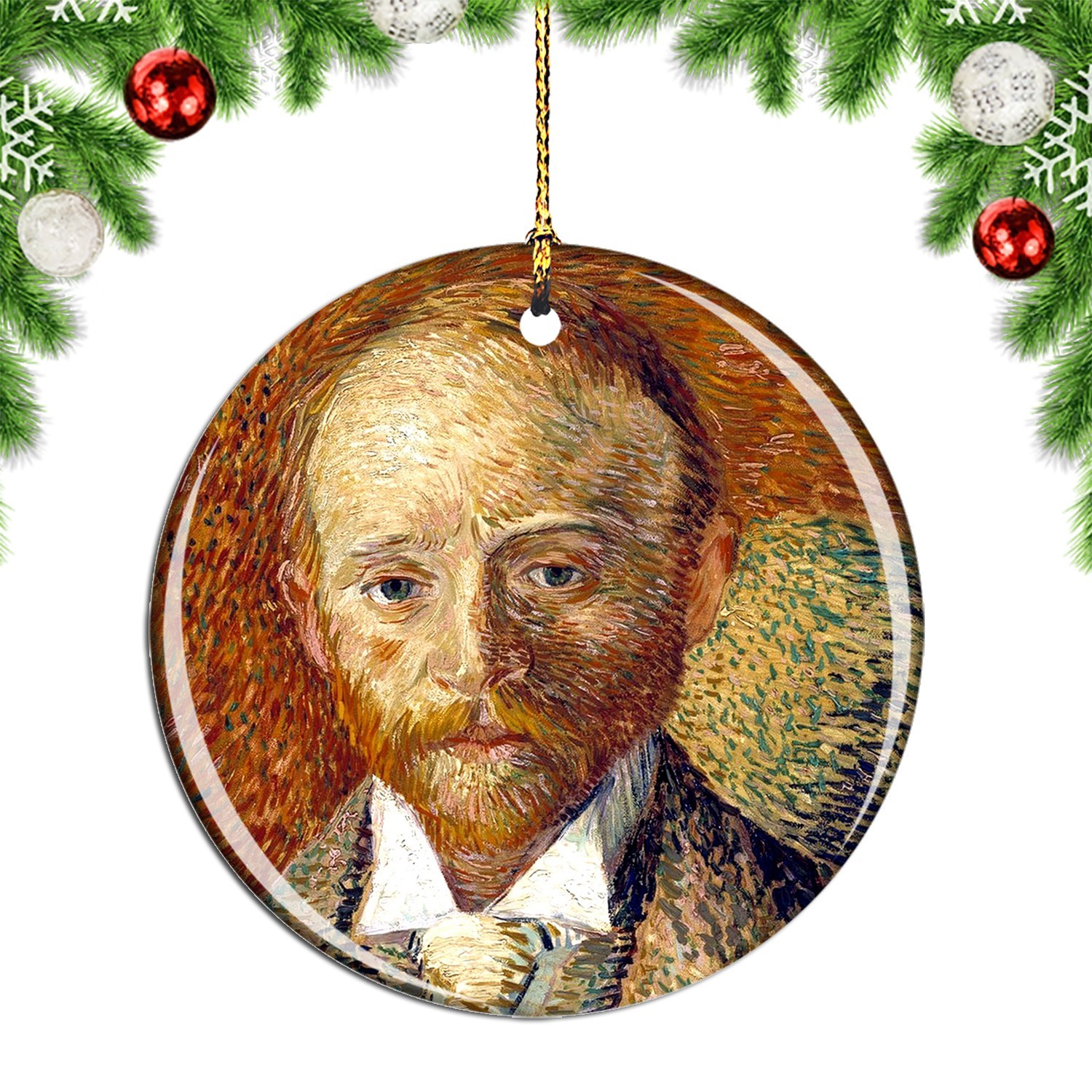 Van Gogh Portrait of Reid Painting Christmas ornament city travel souvenir