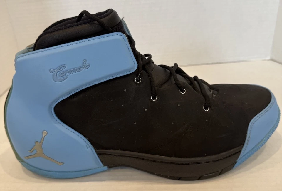 Кроссовки баскетбольные мужские Air Jordan Melo 1,5 черные серебристые синие размер 10 - Изображение 4 из 4