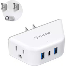 Multi Plug Outlet Extender with USB, 2 Outlet Splitter, 3 USB Wall Charger 1 US