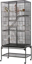 69-Inch Extra Large Bird Cage Metal Parrot Cage Mid-Sized Parrots Cockatiels