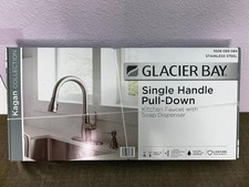 Glacier Bay Kagan Pull-Down Kitchen Faucet Stainless Steel NEW w/ Soap Dispenser
