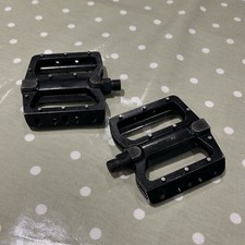 Lightweight Mountain Bike MTB BMX flat pedals Retro Black Anodised