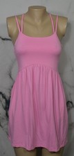 OLD NAVY NEW NWT Pink Strappy Stretch Jersey Dress PXS Petite Side Pockets