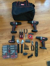 LOT 2  HYPER TOUGH 12 VOLT cordless drill driver  accessories