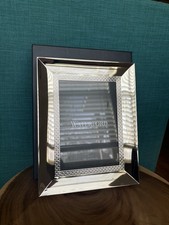 Waterford Crystal Lismore Diamond Silver 5X7 Photo Picture Frame New Open Box