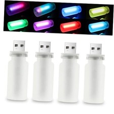 4Pcs Car USB Night Lights, 7 Colors and Multiple 4pcs-MS-Colorful Colorful