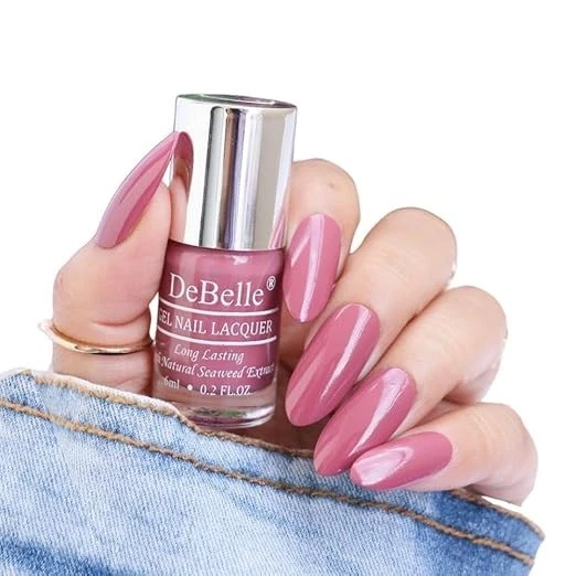 DeBelle Gel Nail Polish Magical Misha(Dark Magenta Mauve Nail Paint)|Non UV - Ge