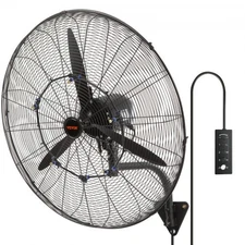 VEVOR Wall-Mount Misting Fan, 30 Inch, 3-speed High Velocity Max. 9500 CFM, Wate