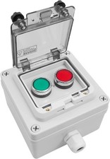 Emergency Push Button Box 660V 10A Momentary Start Stop Switch Red Stop Green