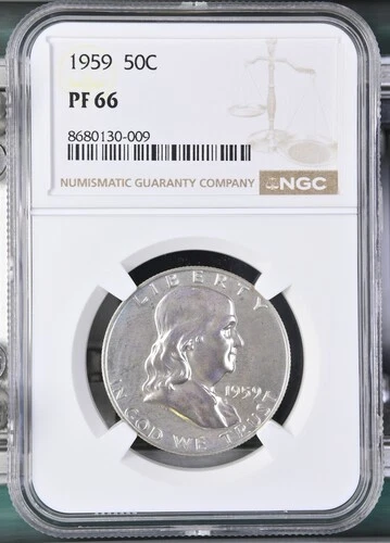 NGC Certified PR 66 Graded Franklin Half Dollars 1948-1963 for