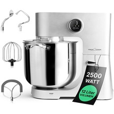 ProfiCook Knetmaschine PC-KM 1254 Aluminium, 2500 Watt, 12 Stufen, NEU