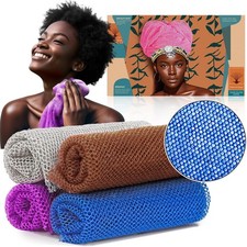 African Net Sponge Exfoliating Body Scrubber - Long Bath Sponge for Shower, Back