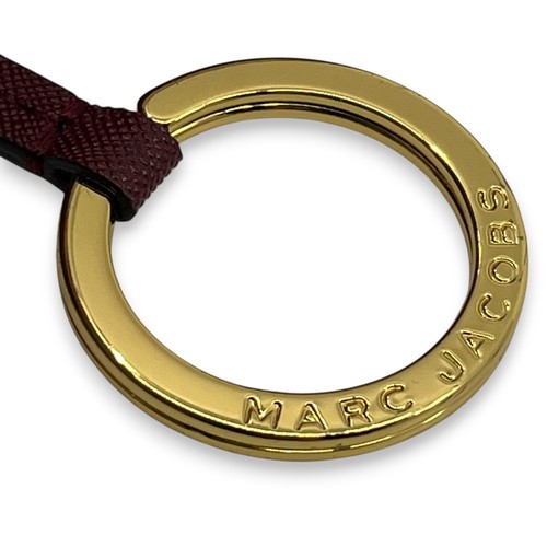 Marc Jacobs Burgundy Leather Zip Card Case with Key Ring and ID Window - Picture 13 of 23